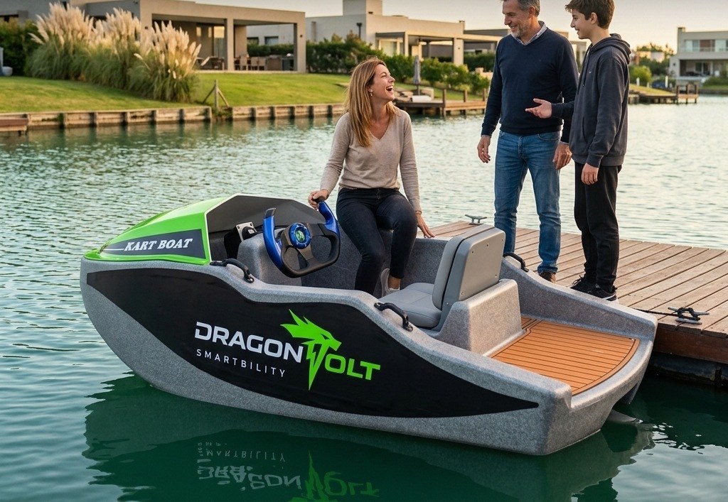 Electric Kart Boat amarrado